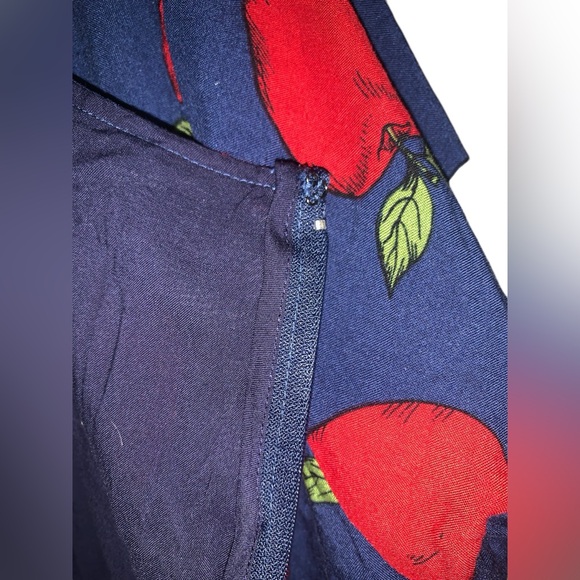 MODCLOTH teacher Apple A Day fruit fit flare dress 1x 14 16 - Picture 5 of 10